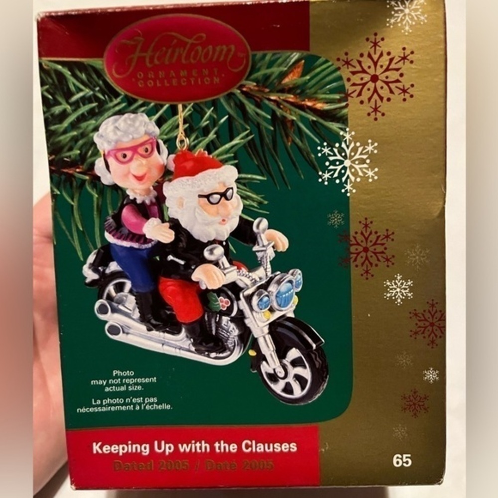 Carlton Cards 2005 Christmas Ornament “Keeping Up with The Clauses” Y2K Biker